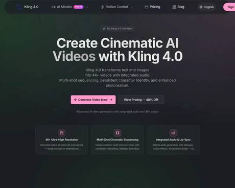Kling 4.0 screenshot