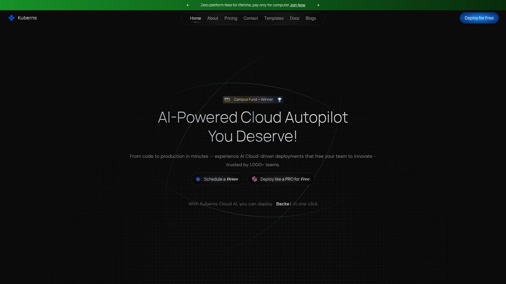 Kuberns screenshot