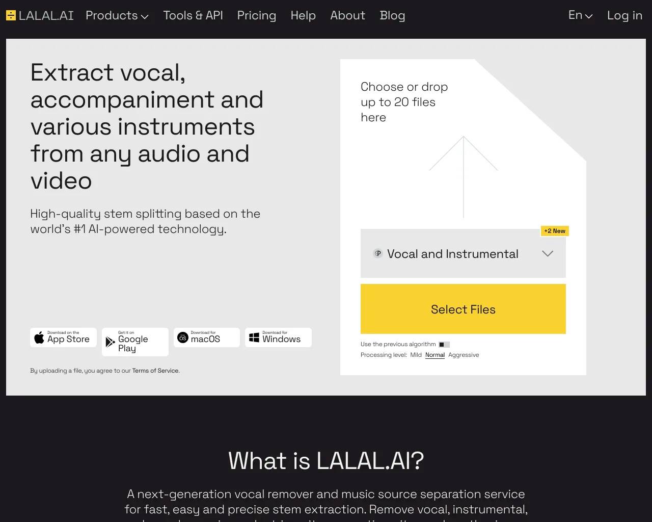 LALAL AI Voice Cleaner