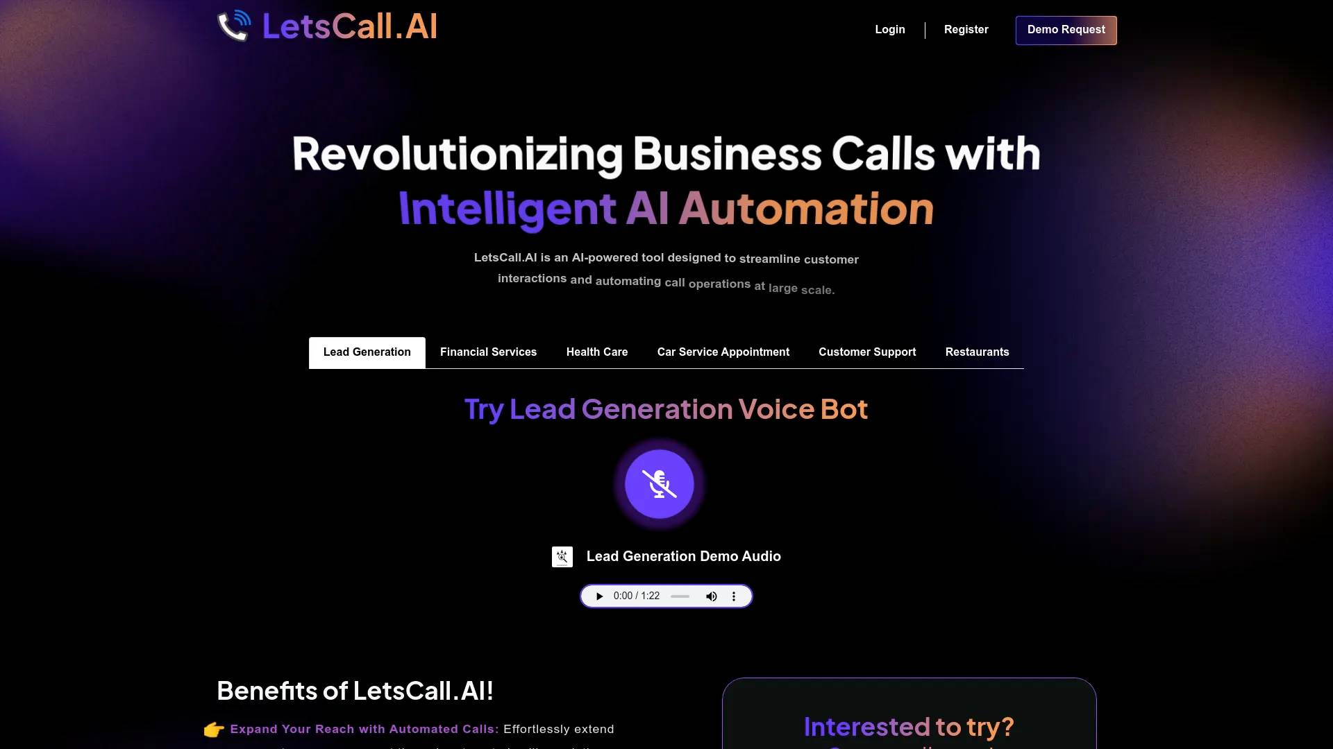 LetsCall.AI screenshot