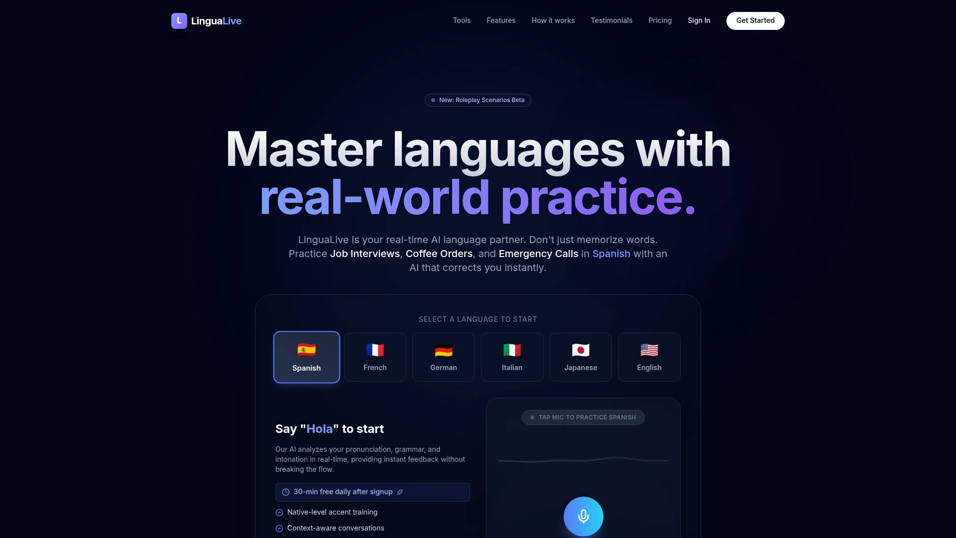 Lingua Live screenshot