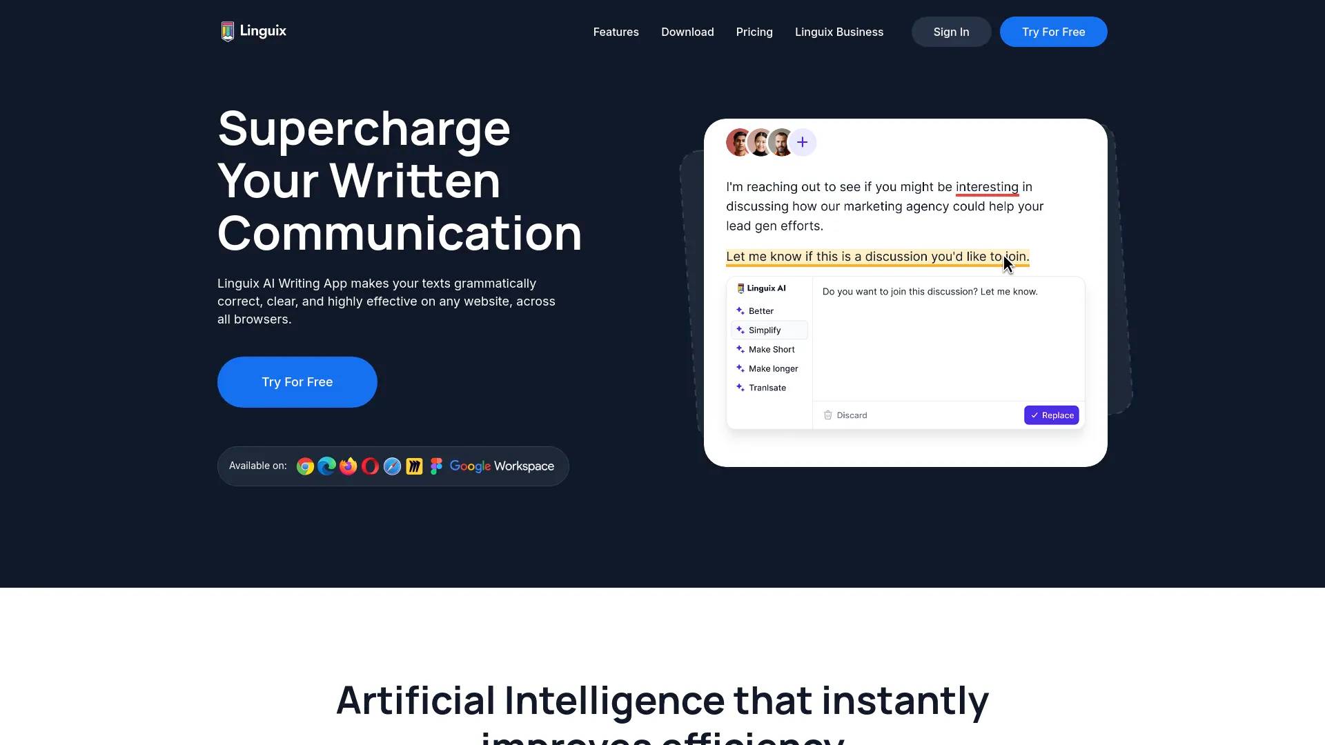 Linguix screenshot