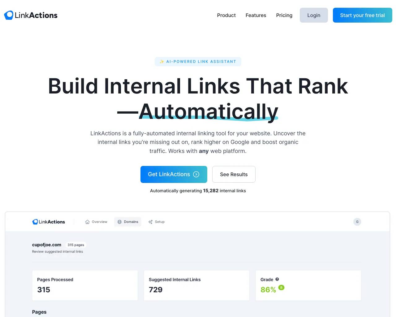 LinkActions screenshot