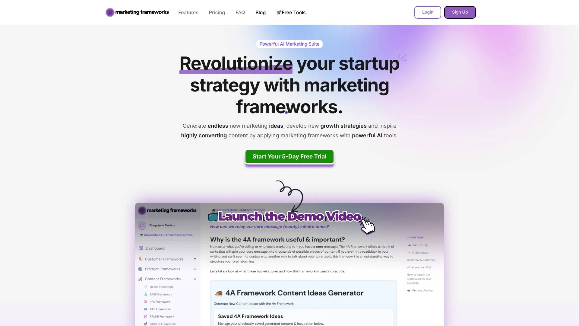 Marketing Frameworks screenshot