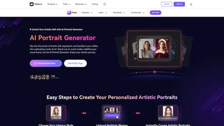 Media.io AI Portrait Generator screenshot