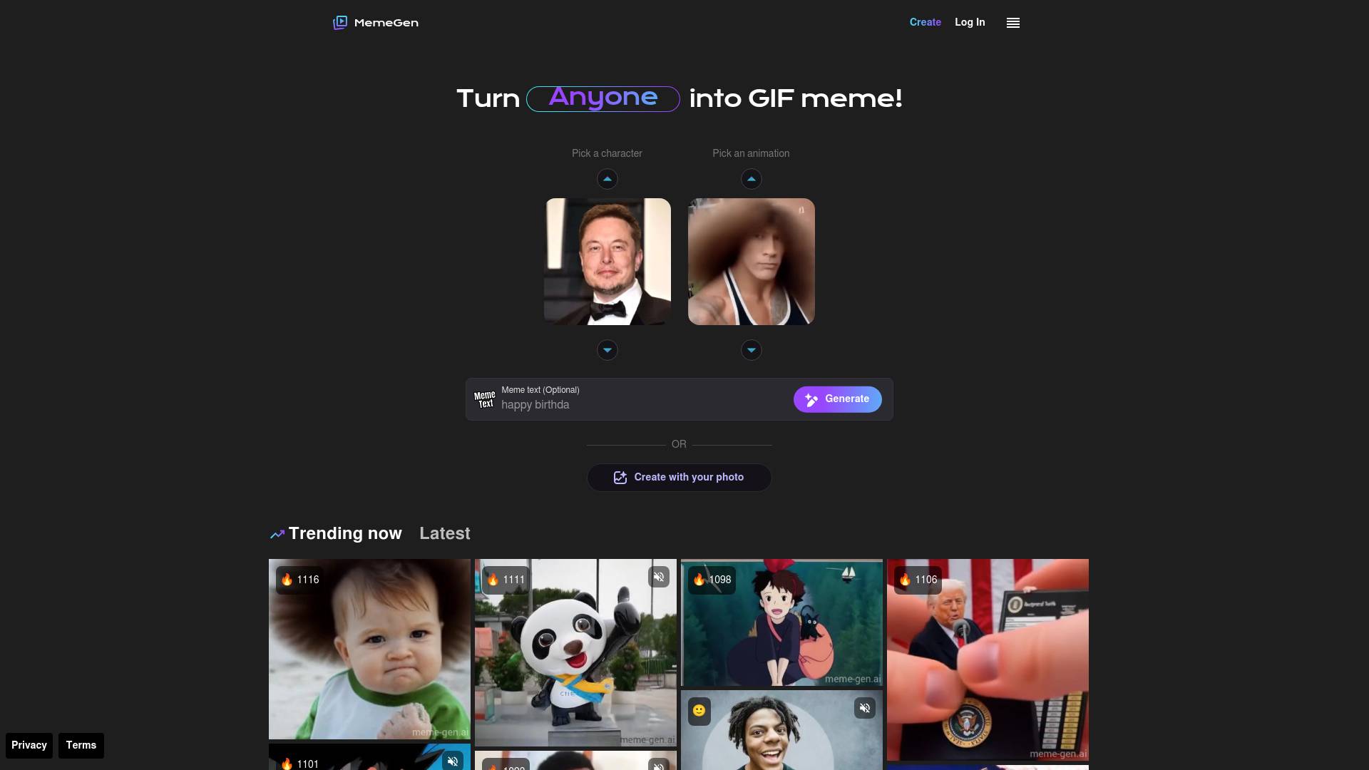 MemeGen AI screenshot