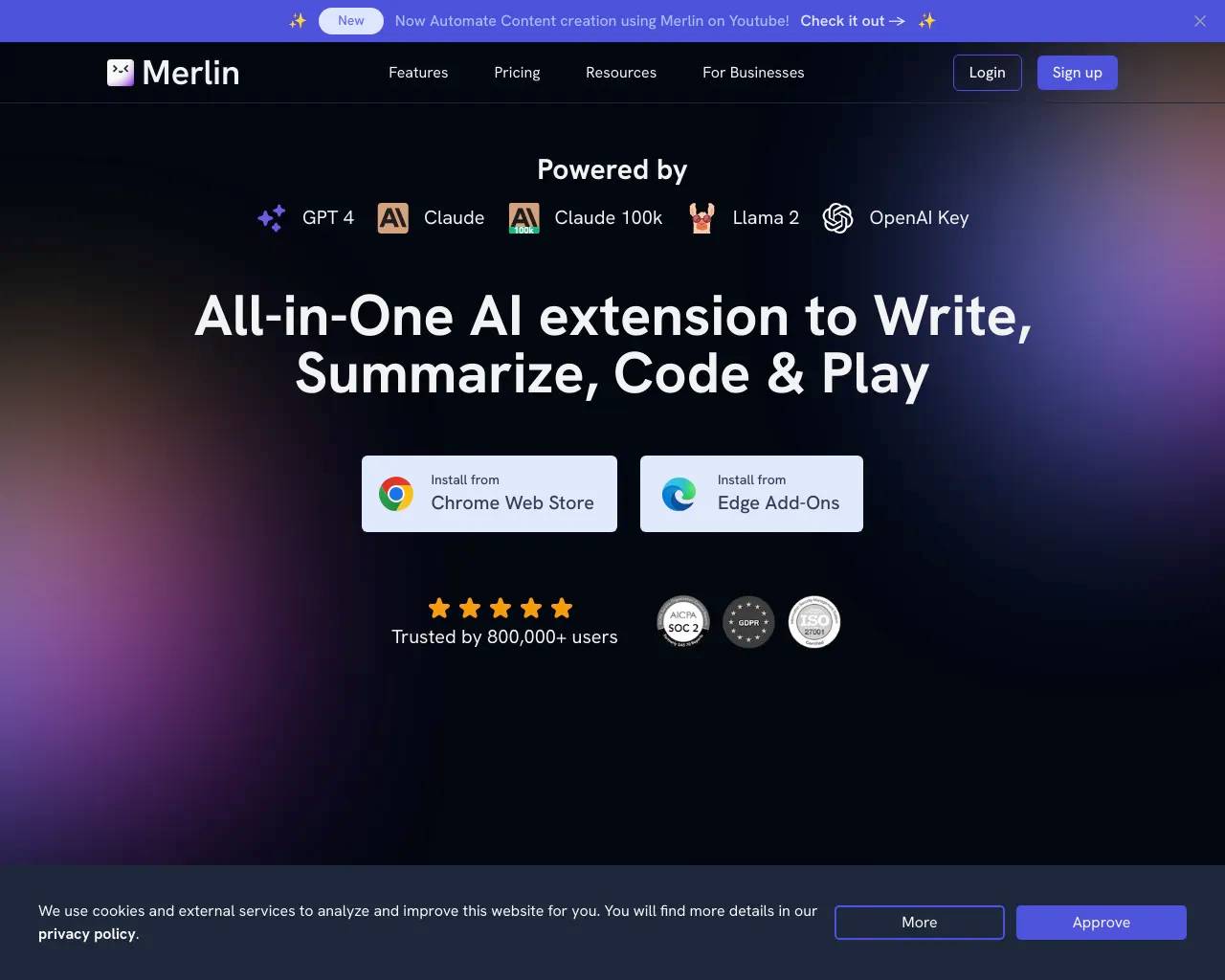 Merlin screenshot