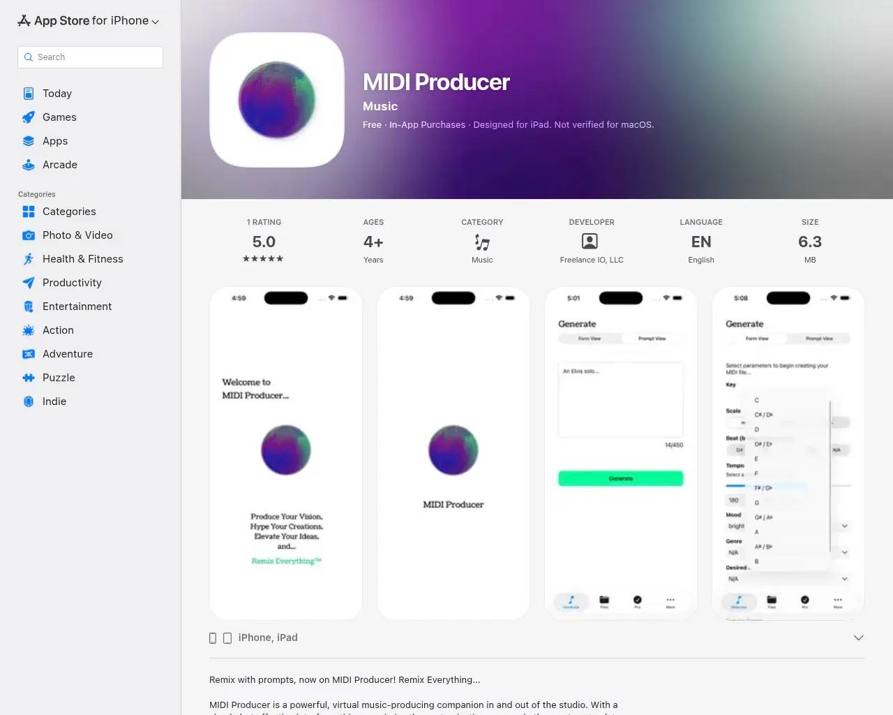 MIDI Producer screenshot