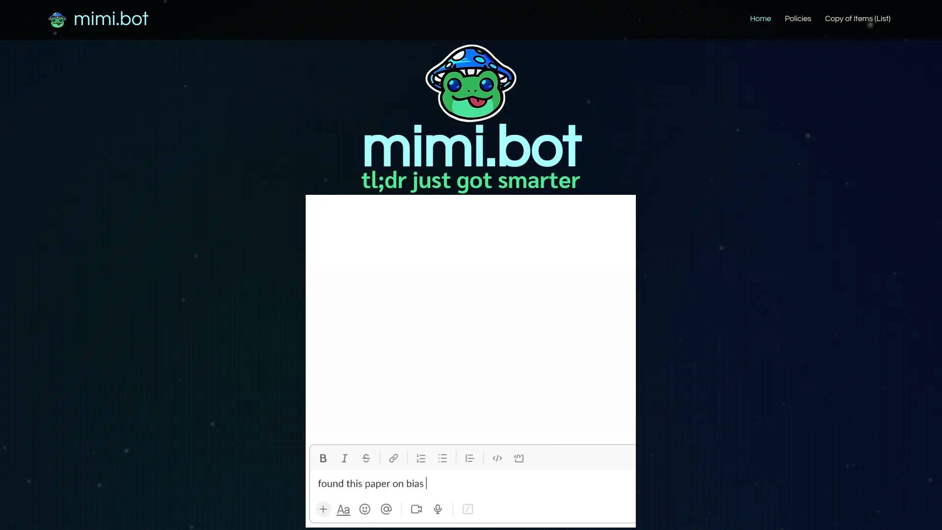 mimi.bot screenshot