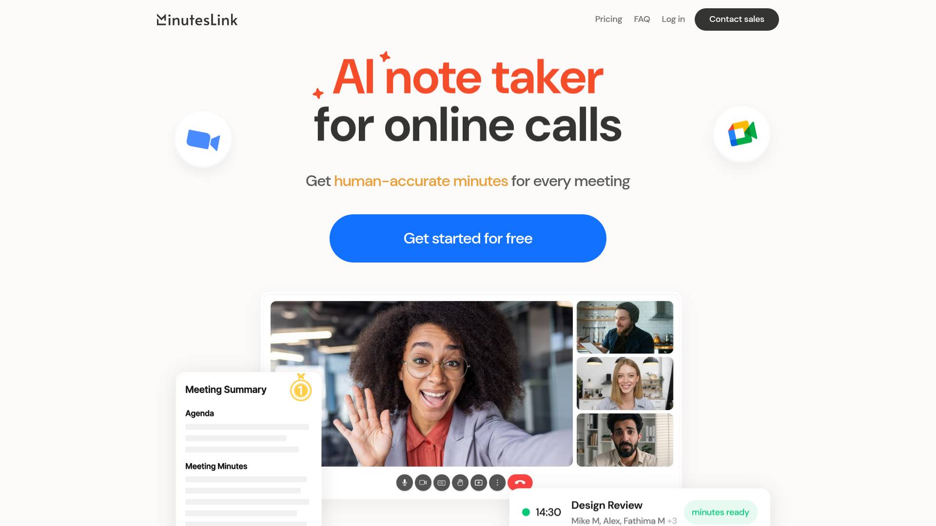 MinutesLink - AI Note Taker screenshot