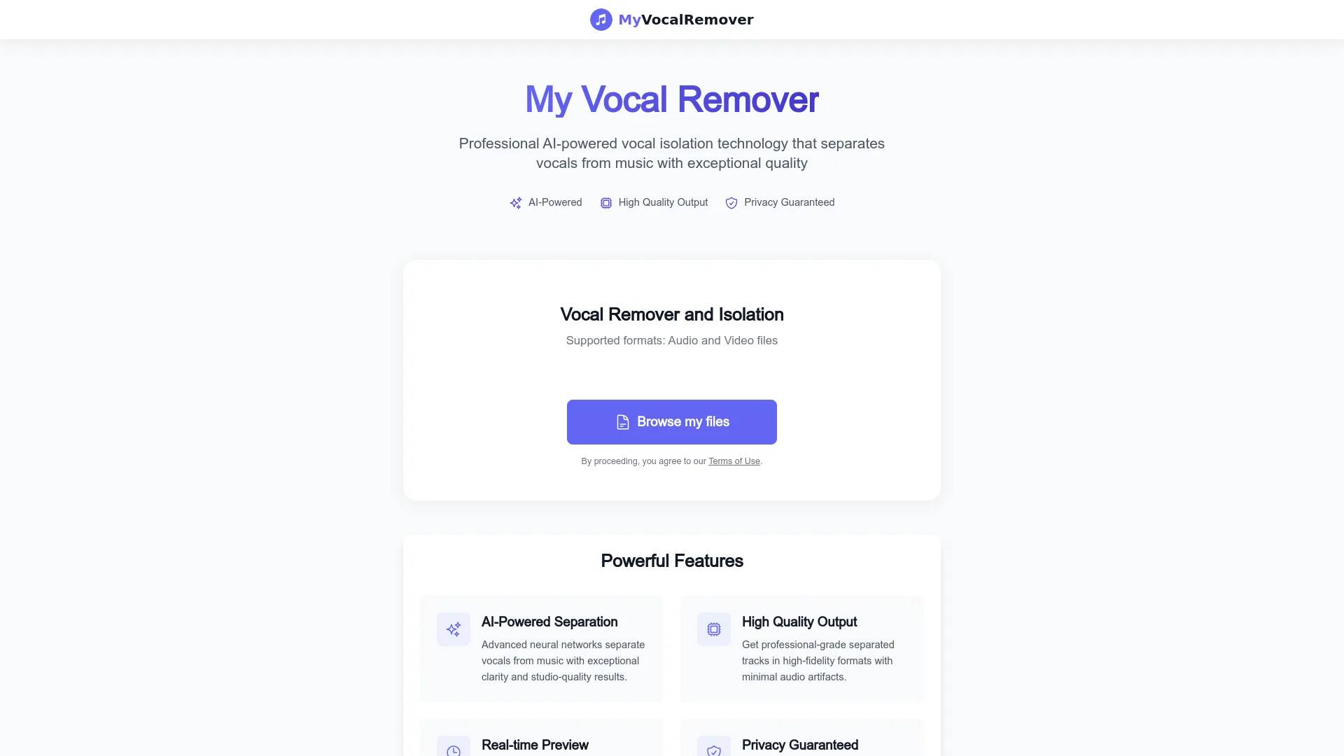 MyVocalRemover screenshot
