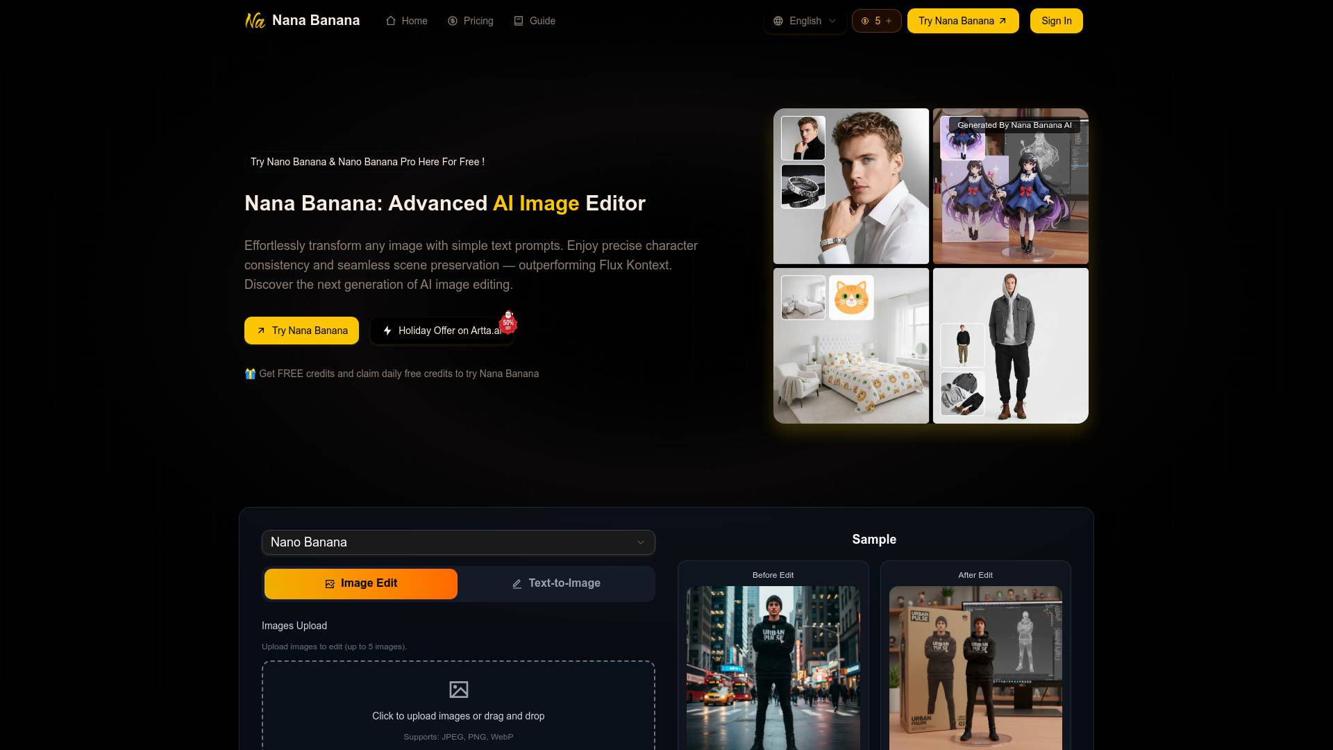 Nana banana AI Image Editor screenshot