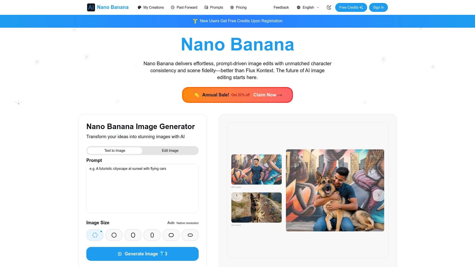 nano banana ai screenshot