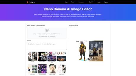 Nano Banana Image Editor screenshot