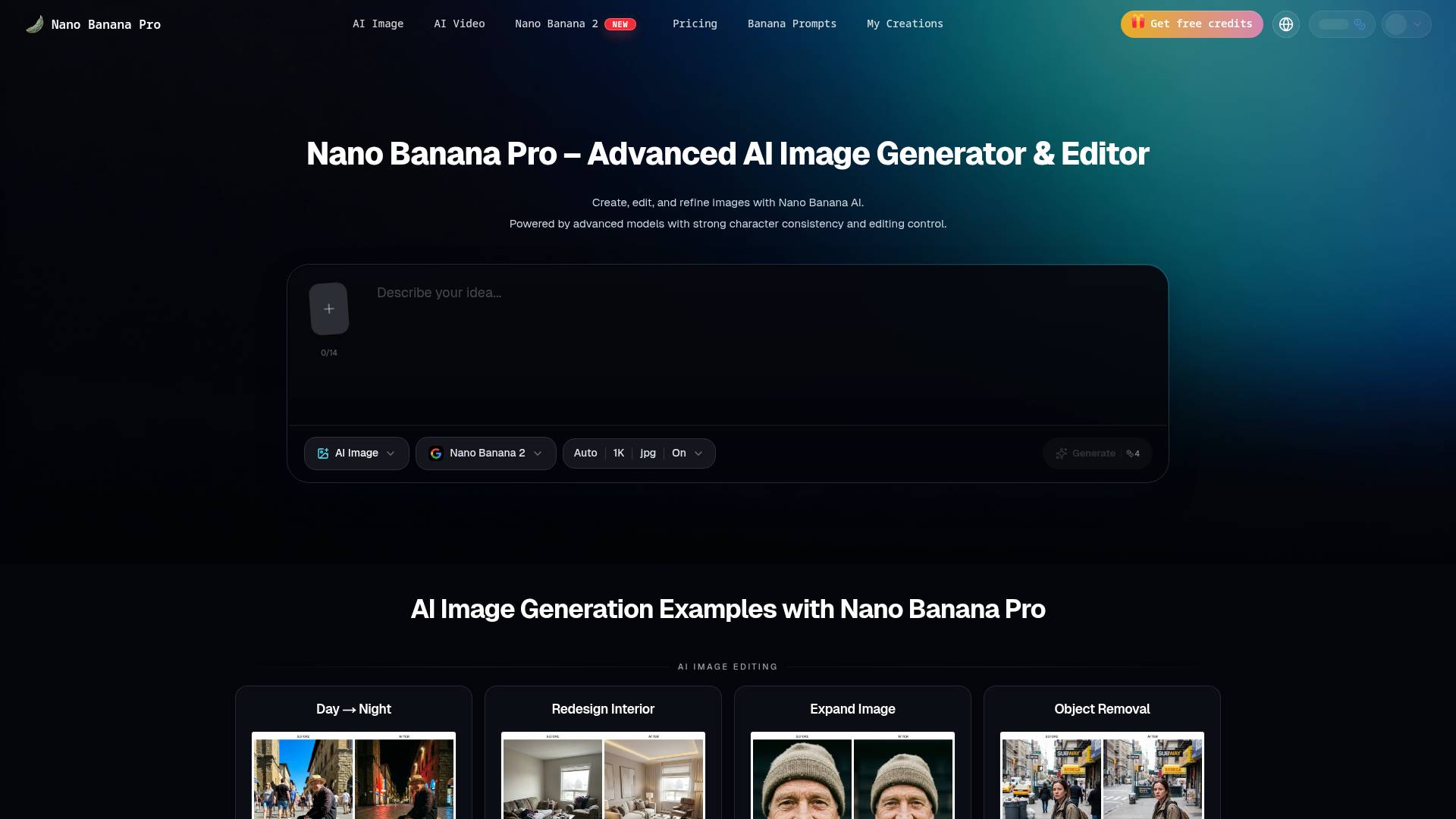 Nano Banana Pro Free screenshot