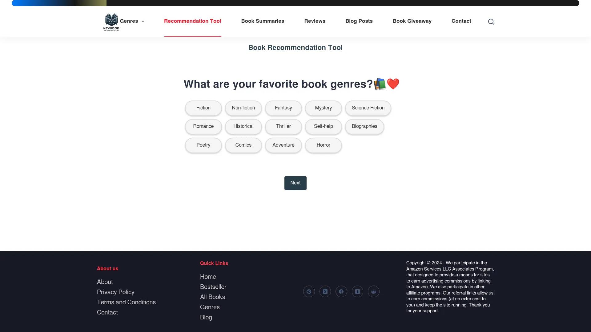 New Book Recommendation screenshot