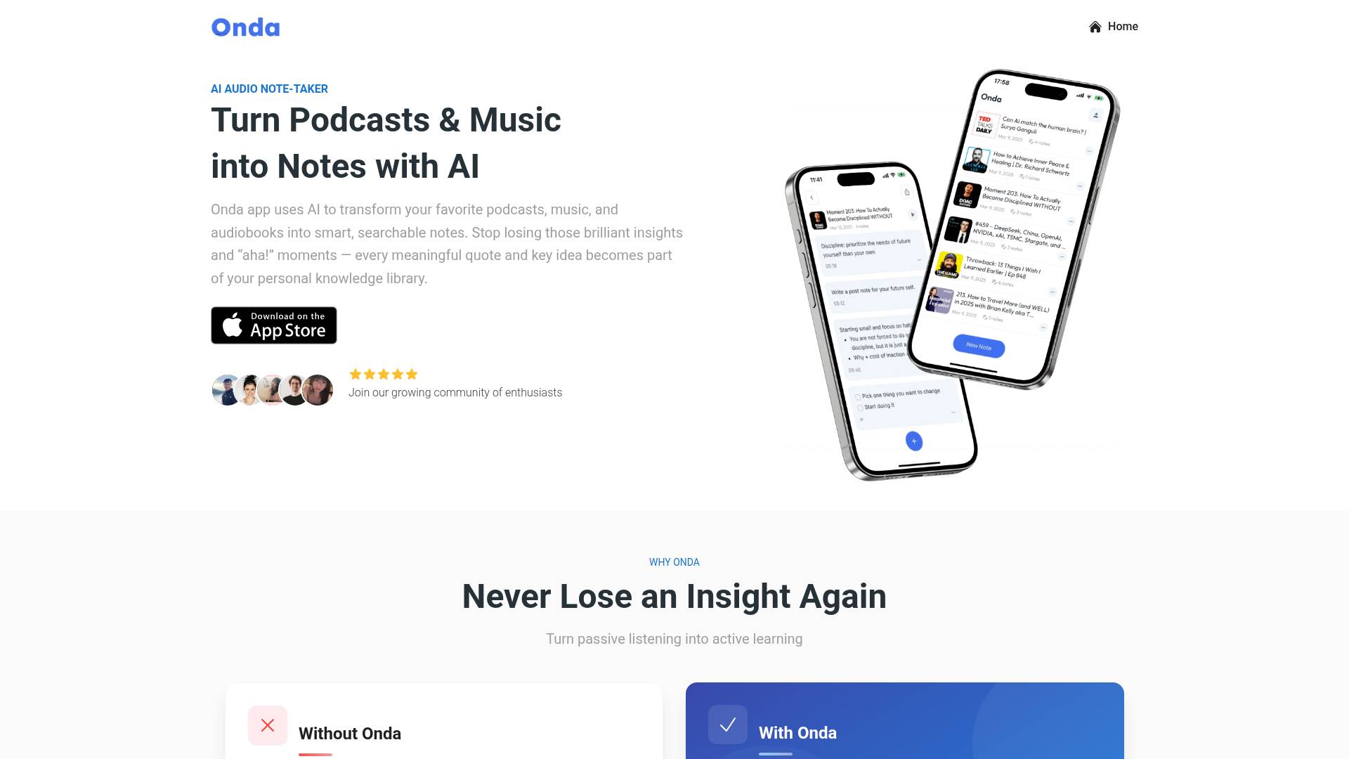 Onda: AI Audio Note Taker screenshot