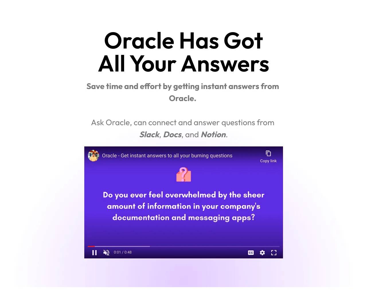 Oracle screenshot