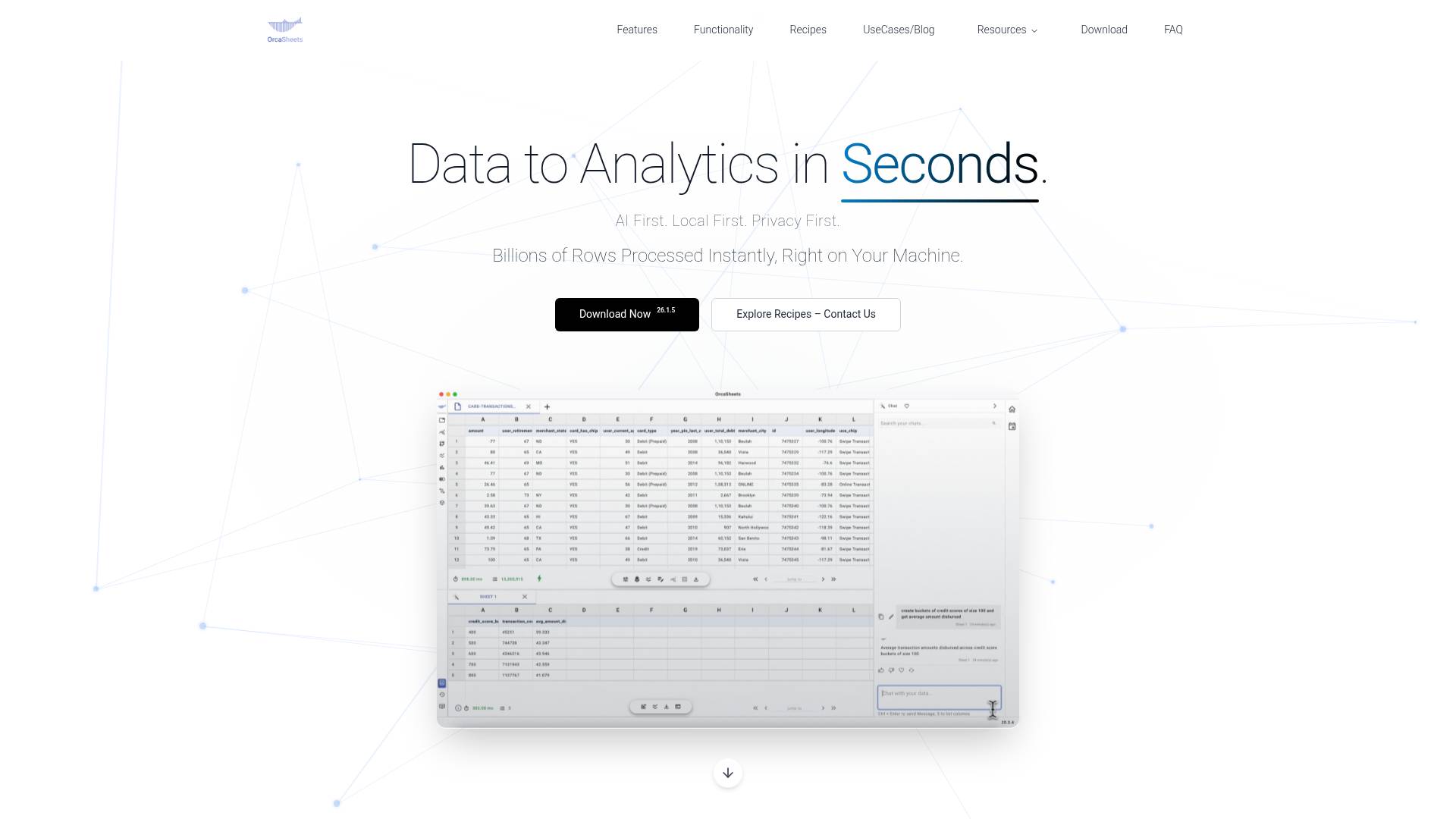 OrcaSheets screenshot