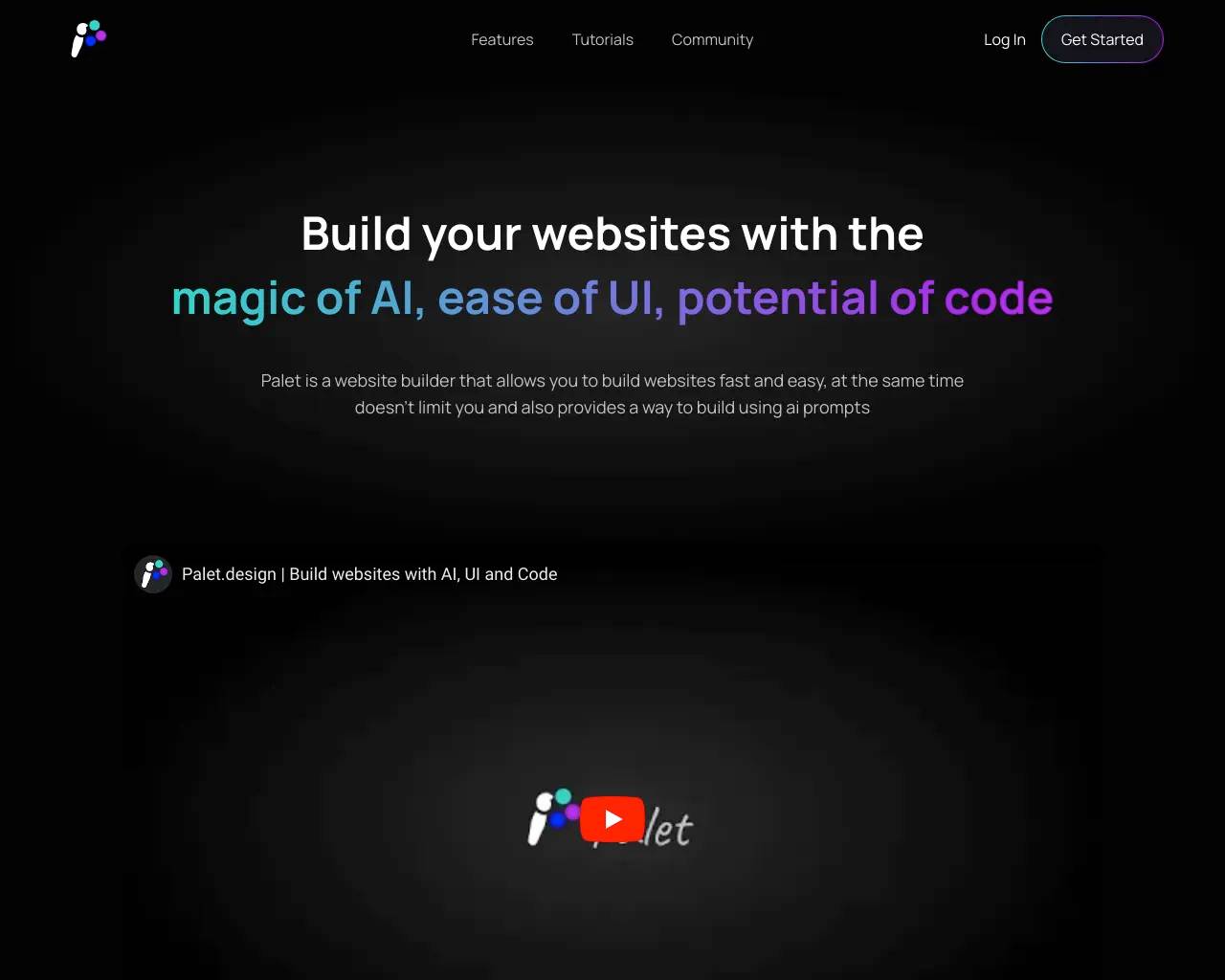 Palet: Website Builder