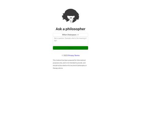 Philosophy screenshot