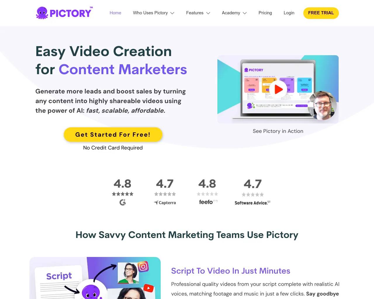 Pictory screenshot