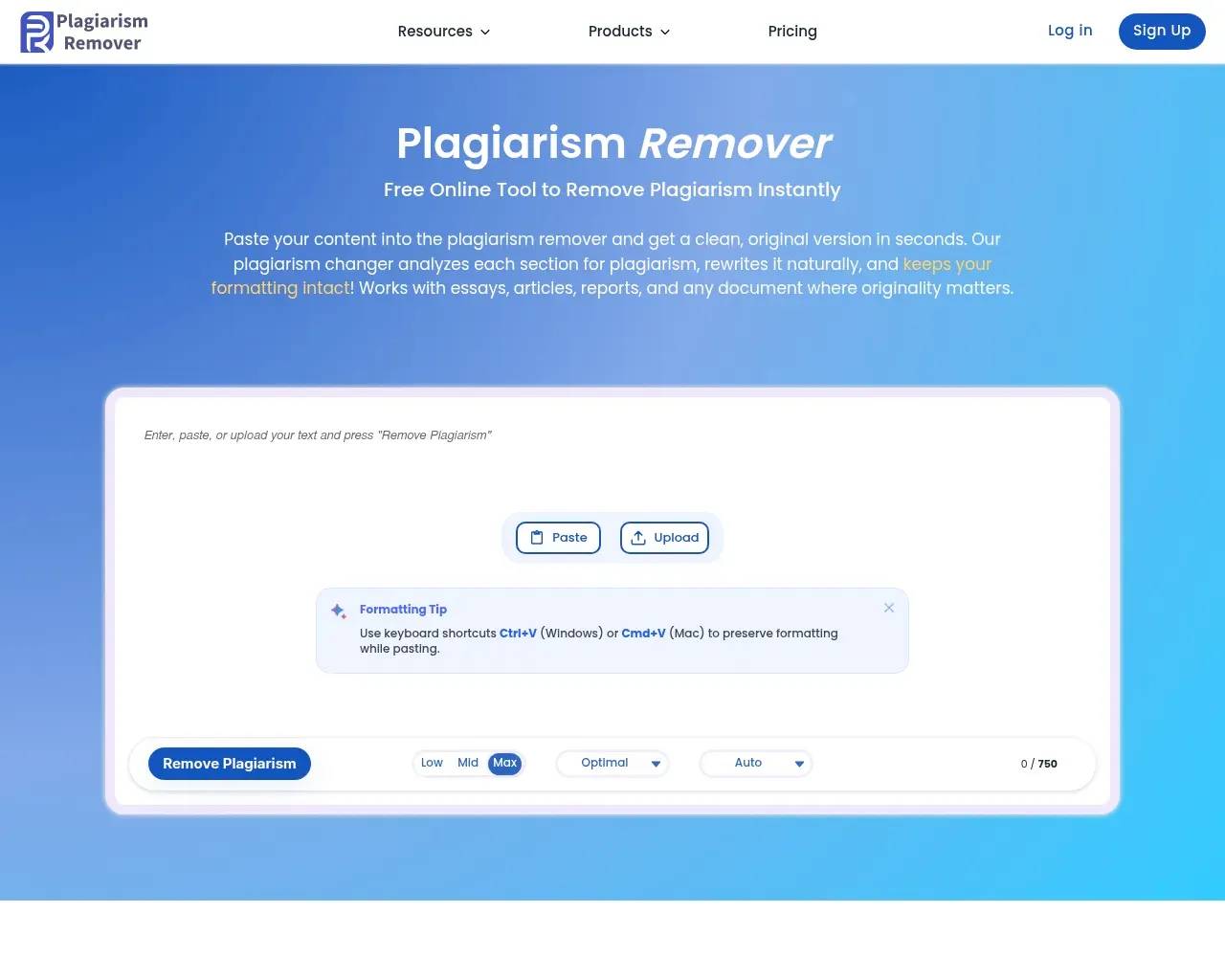 PlagiarismRemover.AI screenshot