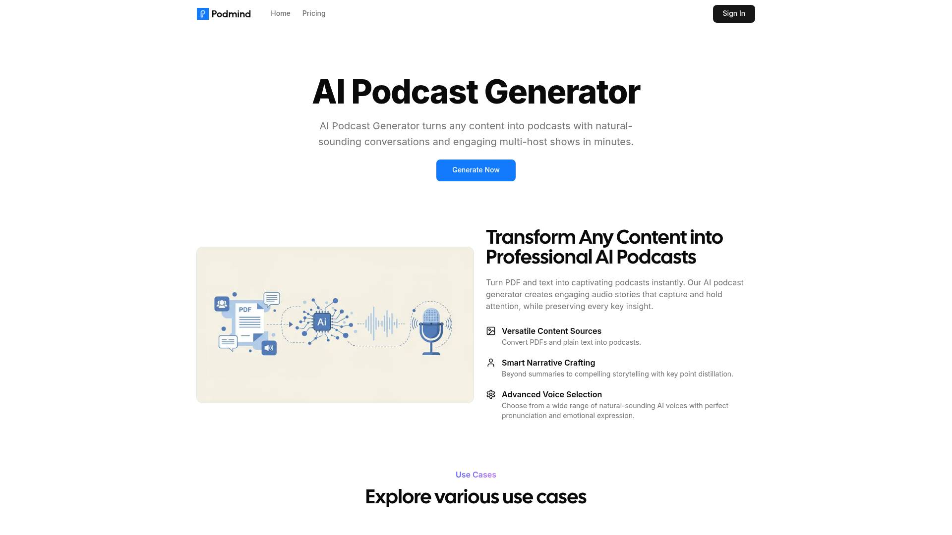 Podmind - AI Podcast Generator