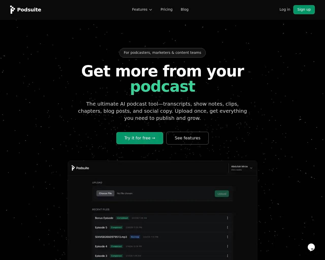 Podsuite screenshot