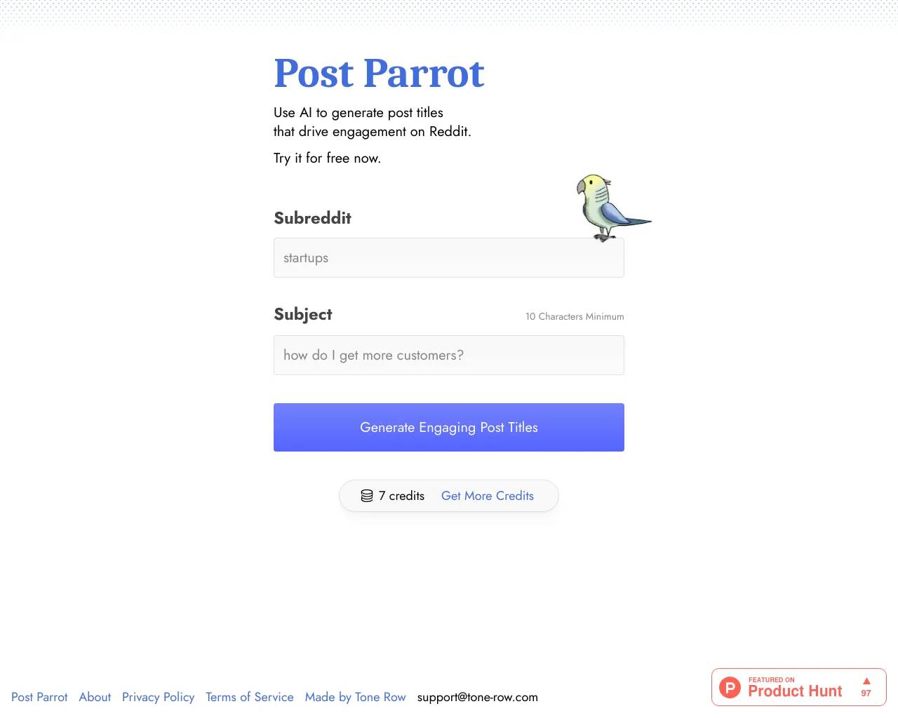 Post Parrot screenshot