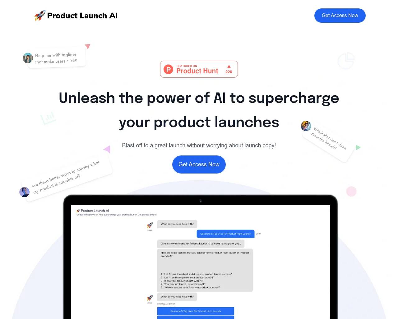 Product Launch AI screenshot