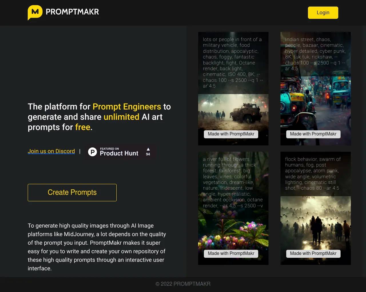 Promptmakr screenshot
