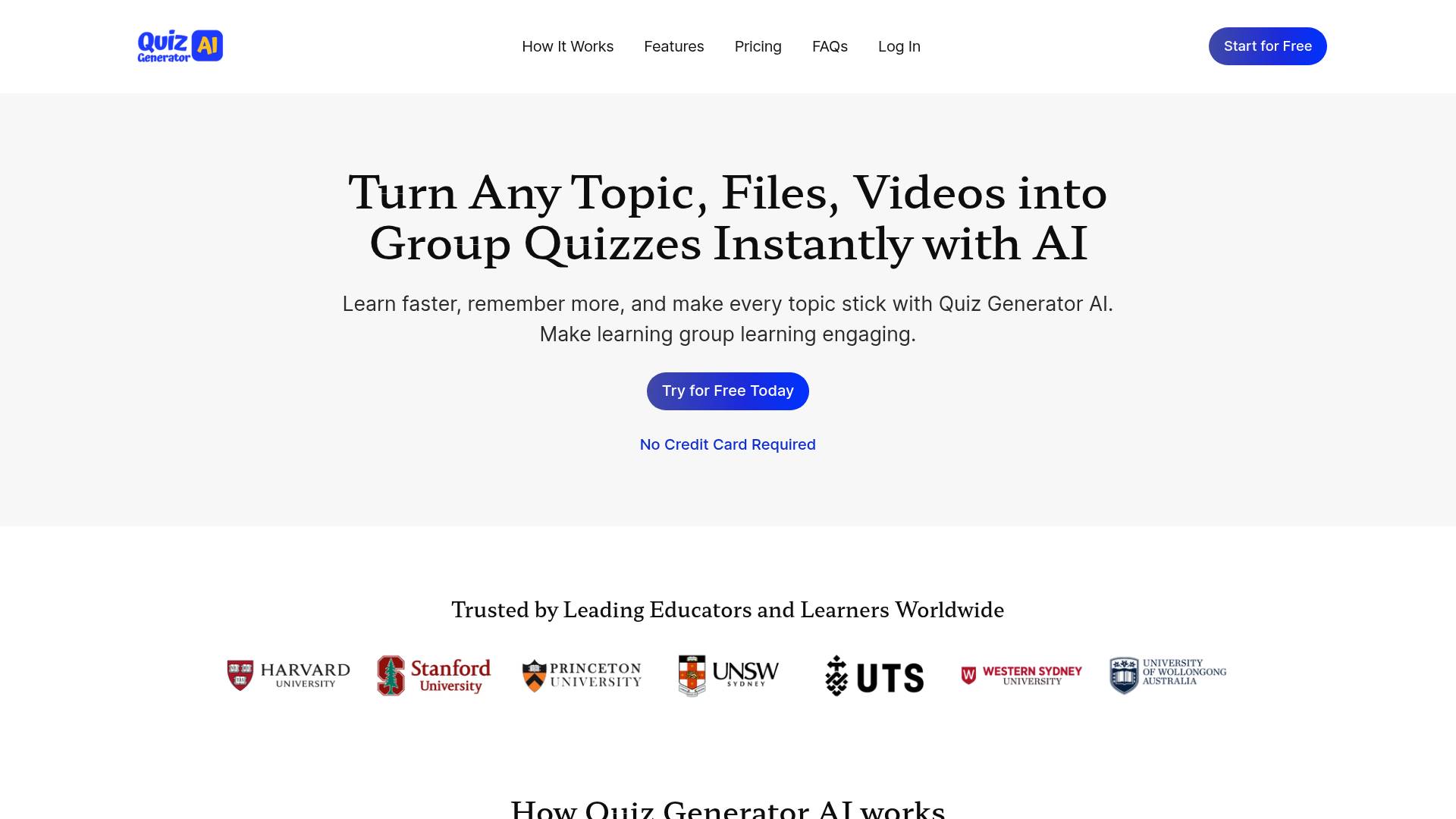 Quiz Generator AI screenshot