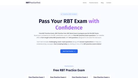 RBT Practice Test screenshot