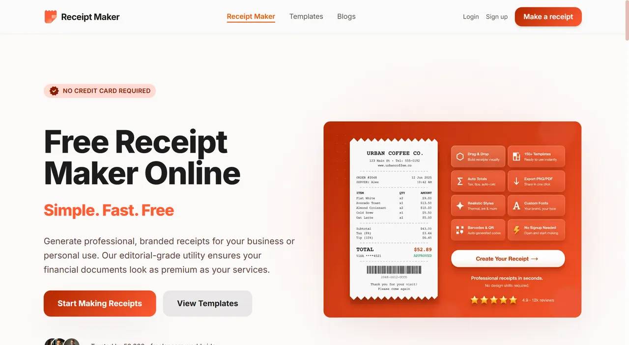 ReceiptMaker screenshot