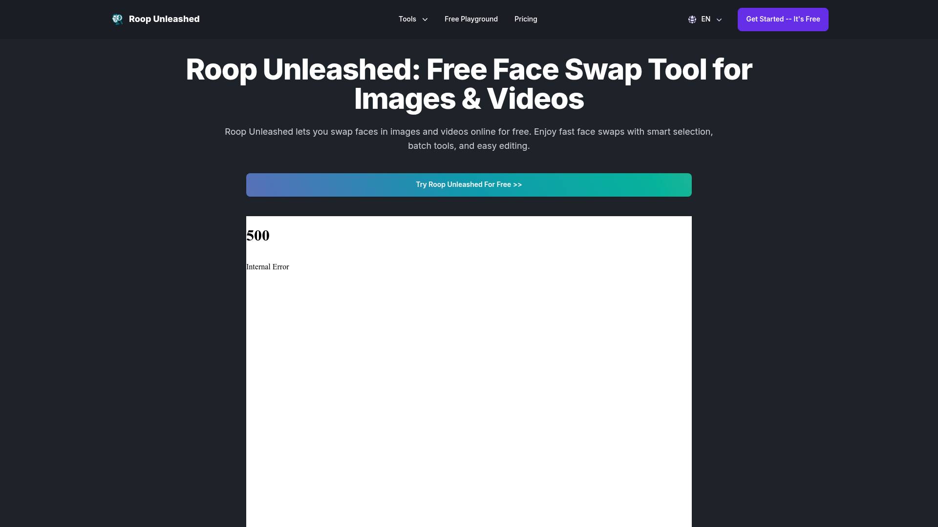 Roop Unleashed screenshot