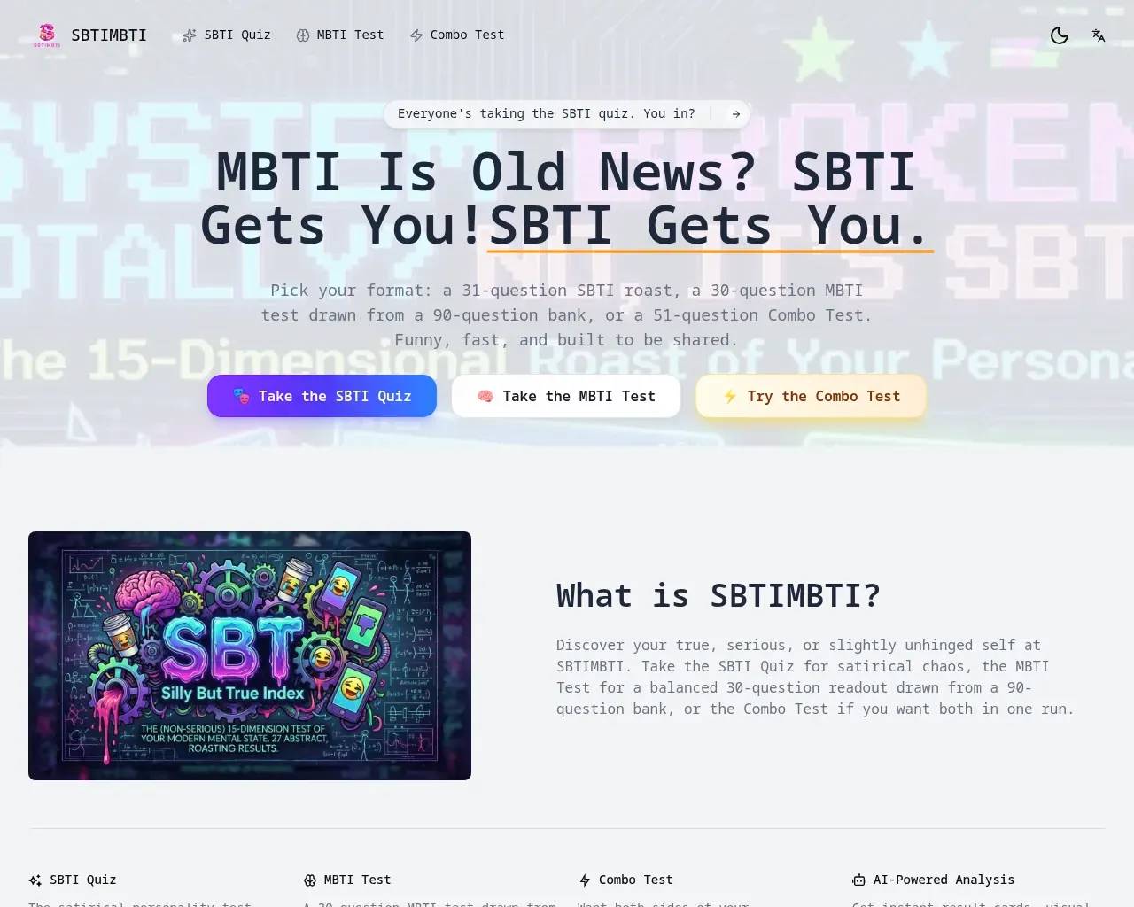 SBTIMBTI – SBTI Quiz, MBTI Test & Combo Personality Test screenshot