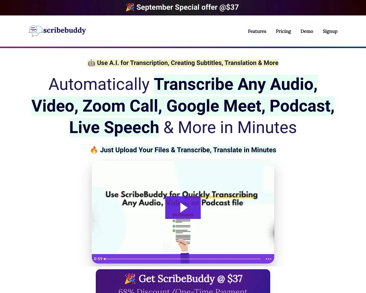 Scribebuddy screenshot