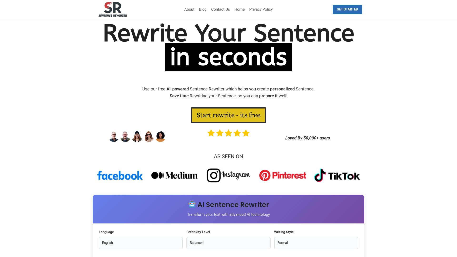 sentence rewriter