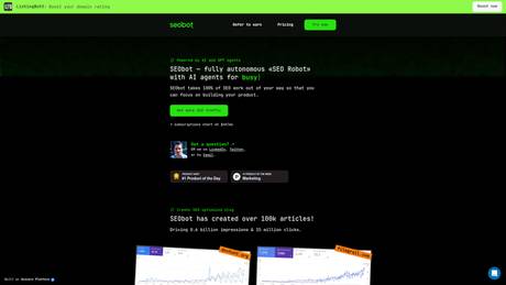 SEObot screenshot