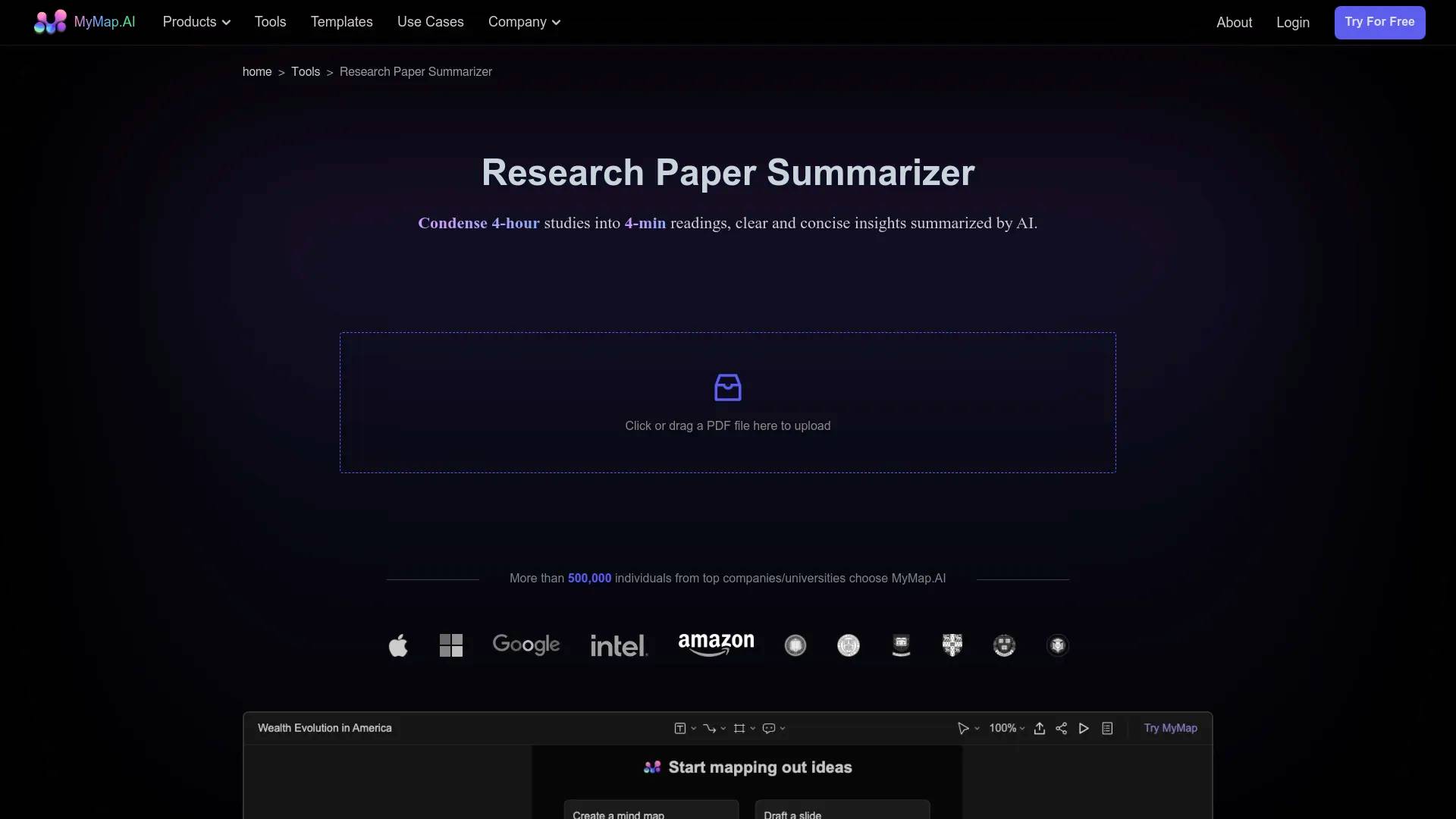 MyMap.AI Research Paper Summarizer