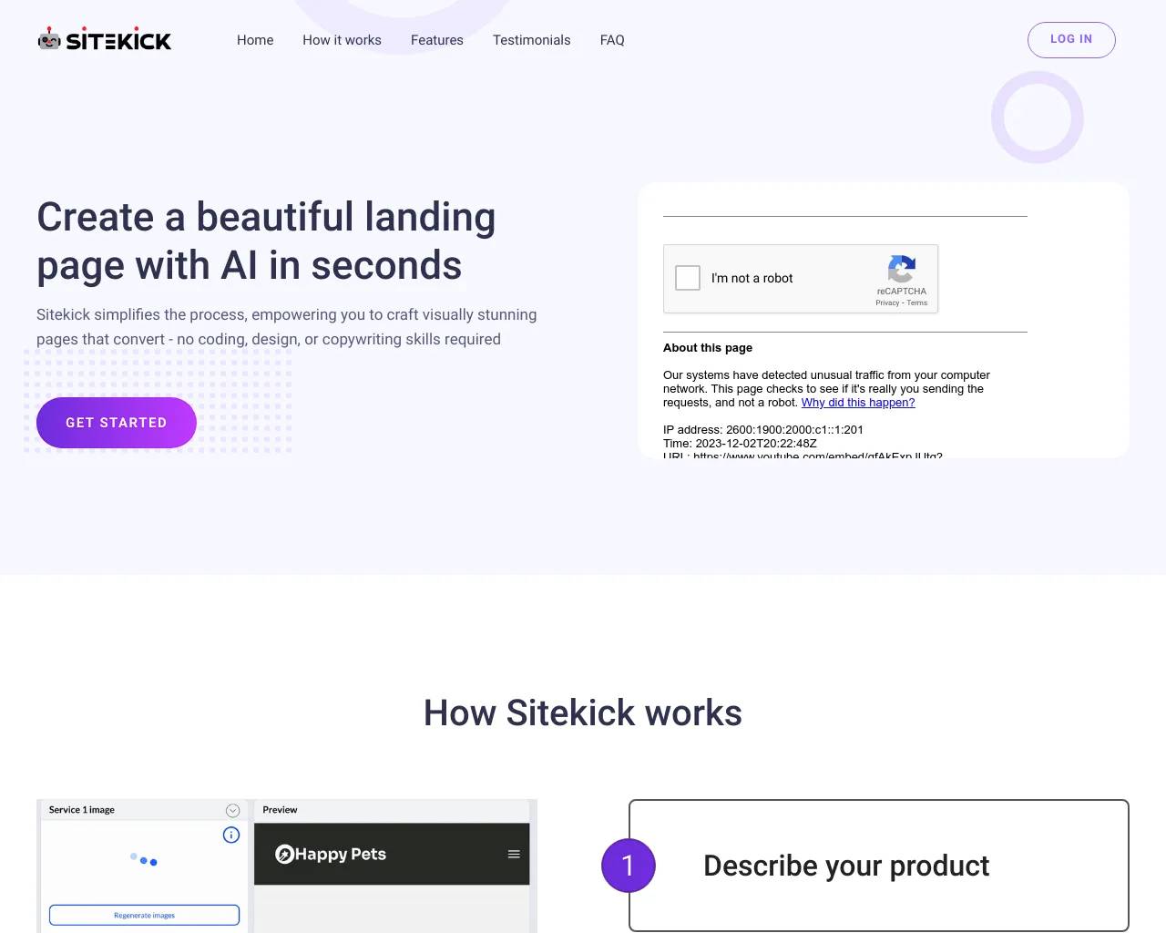 Sitekick screenshot