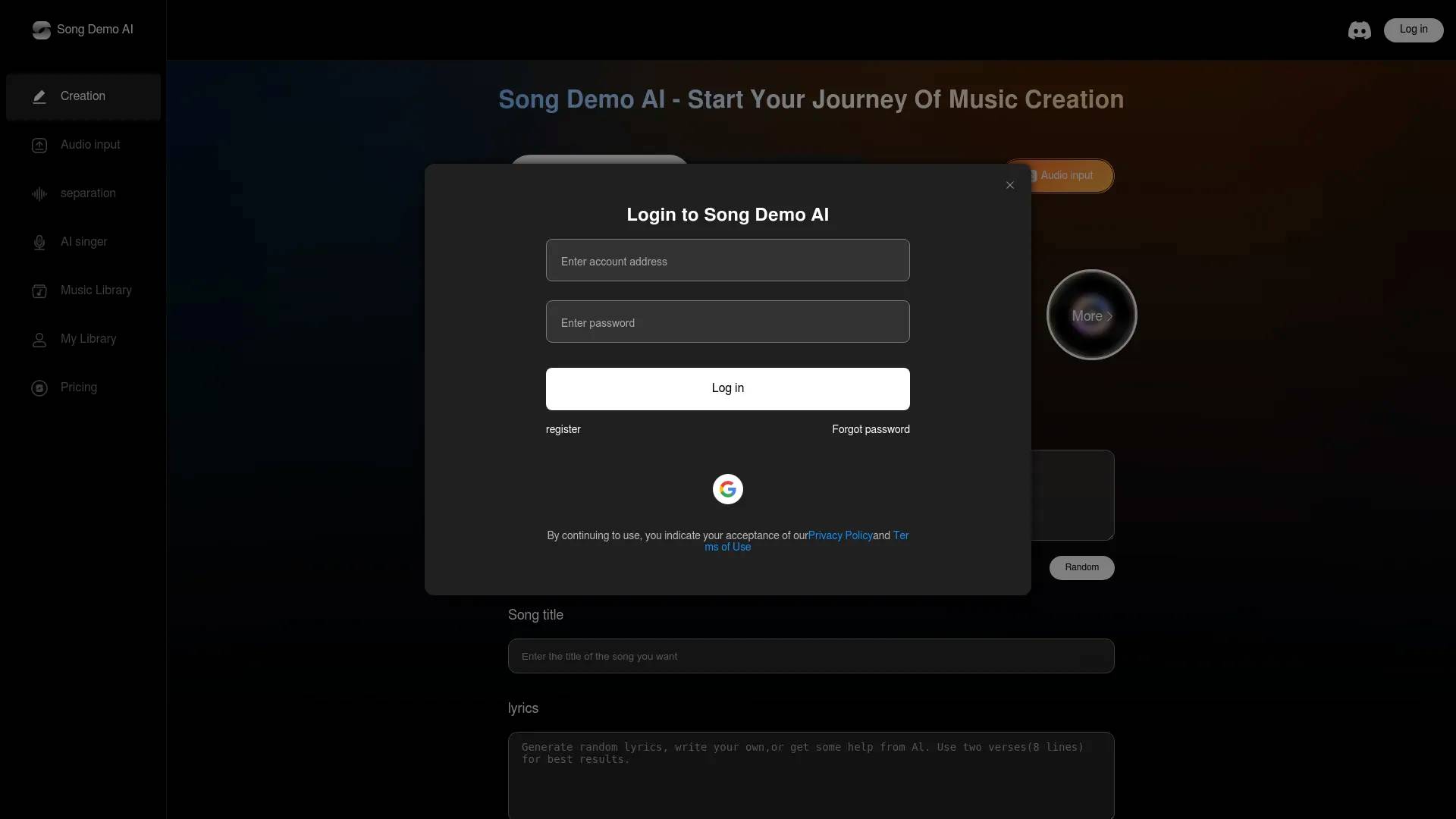 Song Demo AI