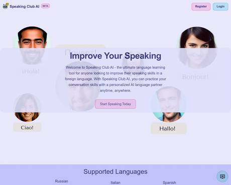 Speakingclubai screenshot