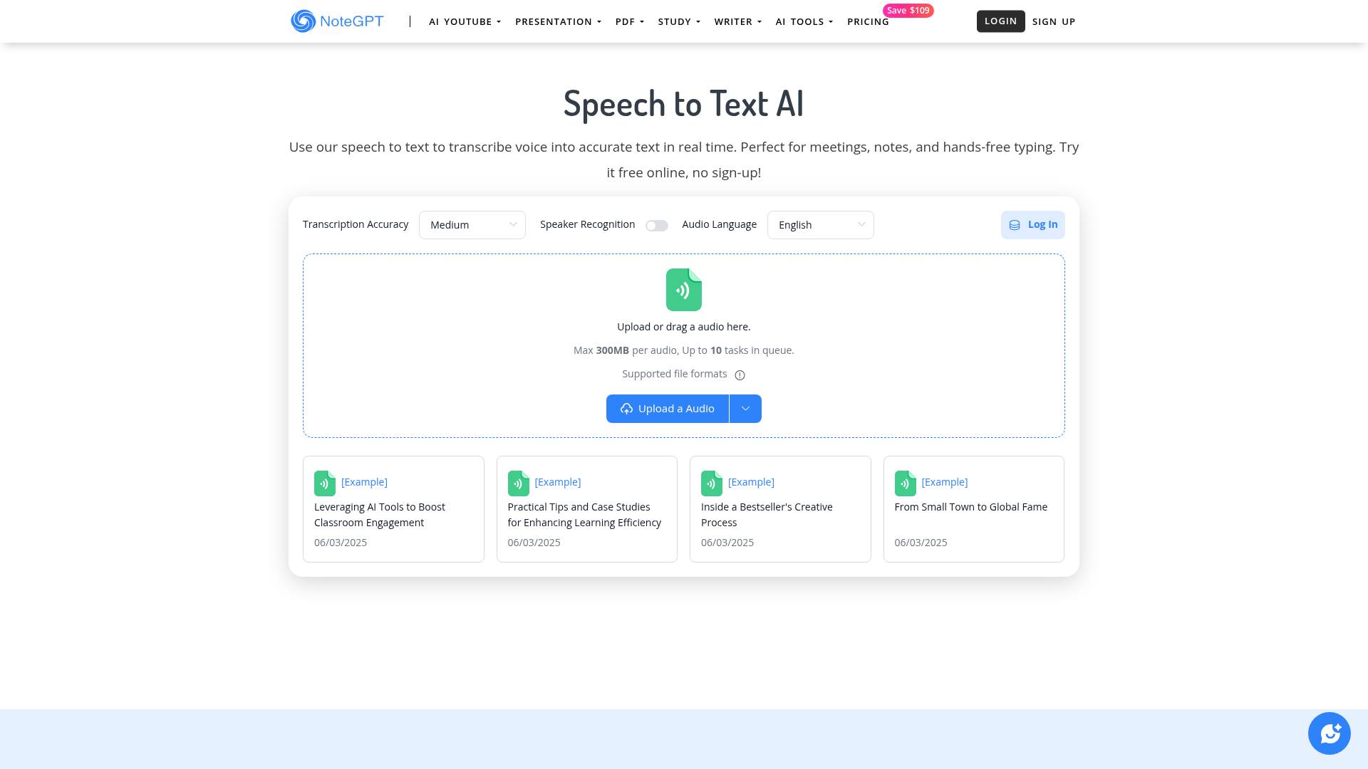Speech to Text AI screenshot