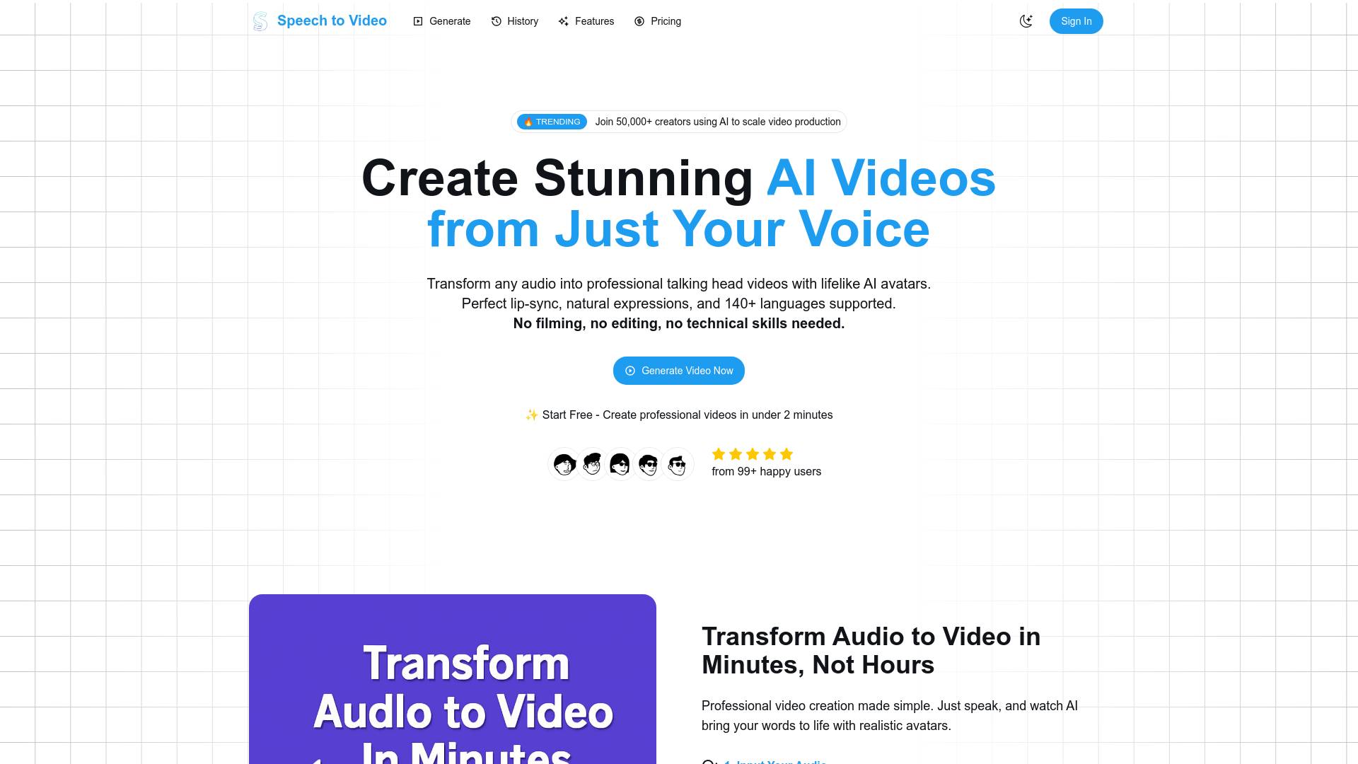 speechtovideo screenshot