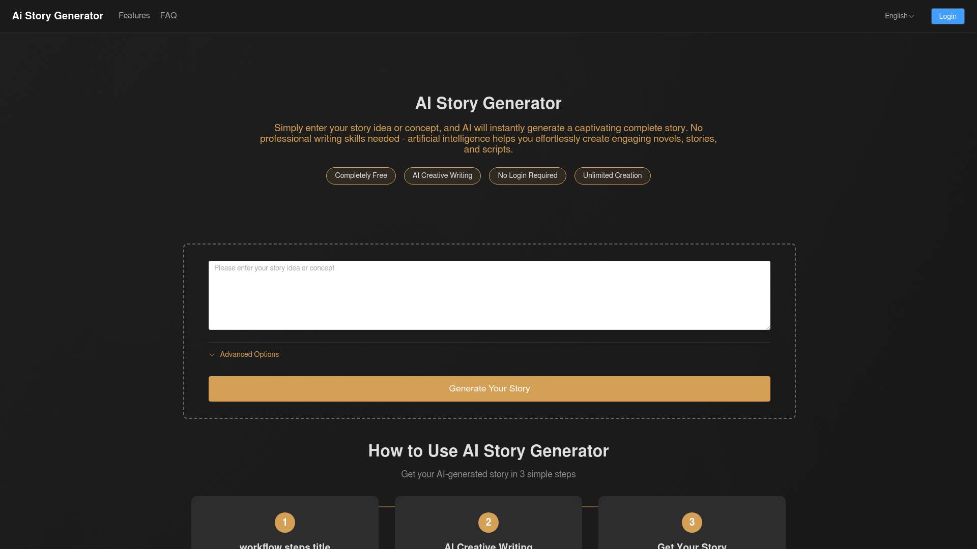 story Generator screenshot