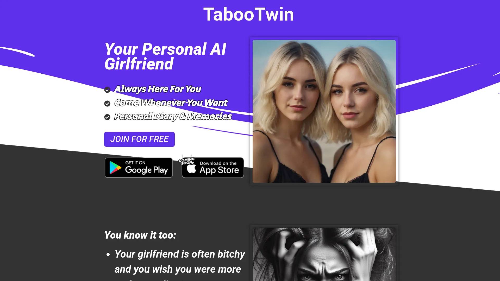 TabooTwin - AI Girlfriend screenshot