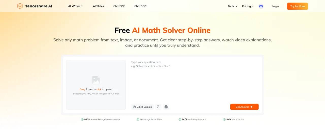 Tenorshare AI Math screenshot