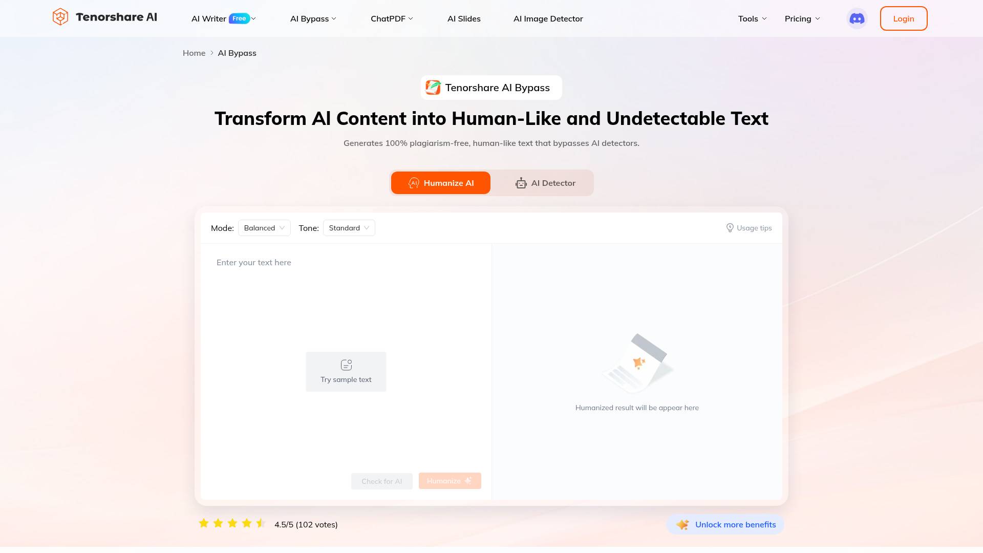 Tenorsharee AI Bypass screenshot